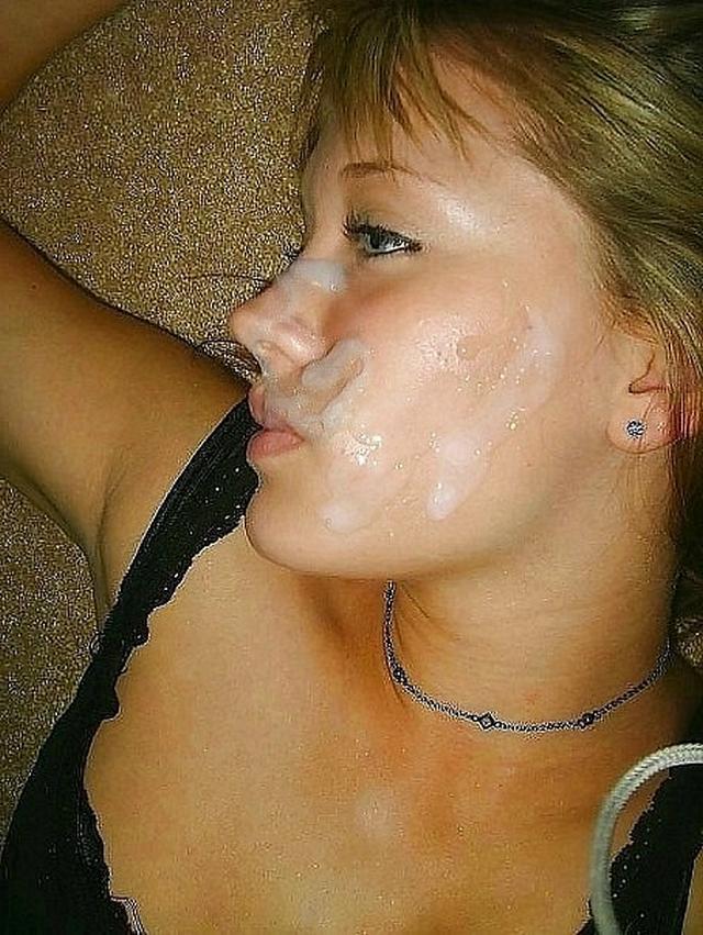 Много густой спермы на лицах очаровательных минетчиц 12 фотка