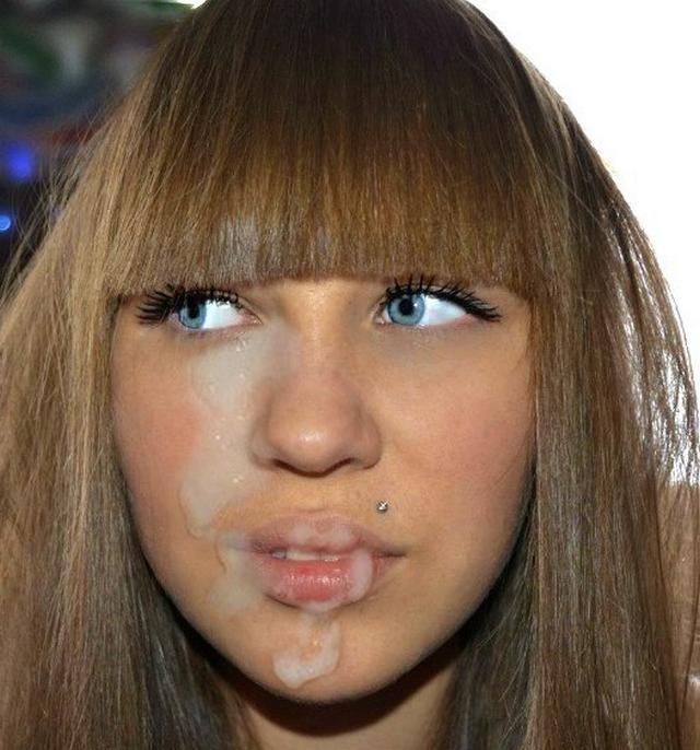 Похотливые красотки обожают фонтаны густой спермы на лицах 14 фотка