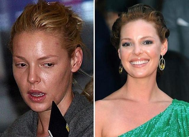 Знаменитостей без грима можно щедро полить спермой после секса 3 фотка